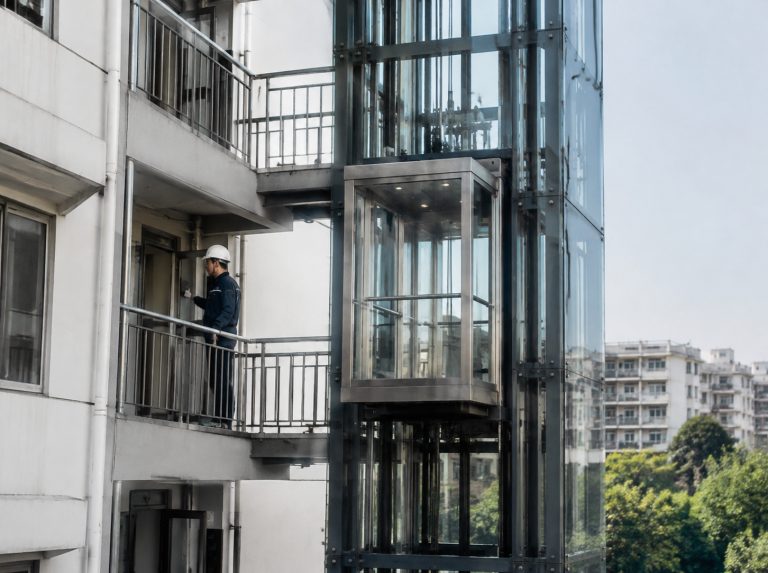 兰州旧楼加建观光电梯